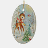 Vintages Weihnachtsfest Keramik Ornament (Links)