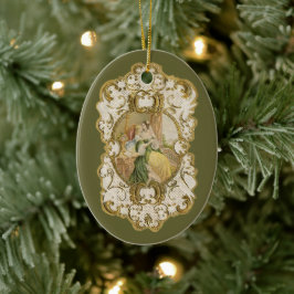 Vintages Weihnachtsfest Keramik Ornament