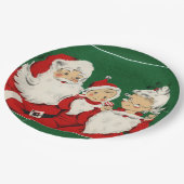 Vintages Weihnachtsfest Pappteller (Schrägansicht)