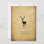 Vintages Weihnachtsfest-Party Einladung (Rückseite)