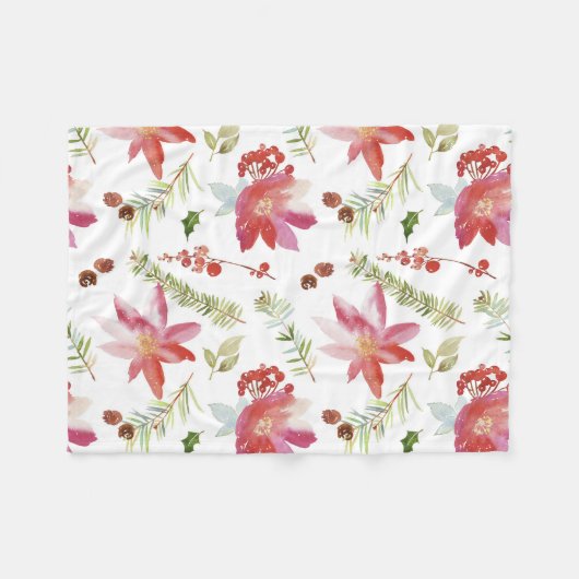 Vintages Weihnachtsgebäck Fleecedecke (Vorderseite (Horizontal))