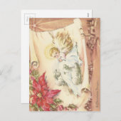 Vintages Weihnachtsgebet Feiertagspostkarte (Vorne/Hinten)