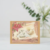 Vintages Weihnachtsgebet Feiertagspostkarte (Stehend Vorderseite)