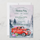 Vintages Weihnachtsgebirge Party Einladung (Vorderseite)