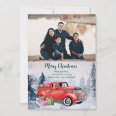 Vintages Weihnachtsgebirge Party Feiertagskarte (Vorderseite)