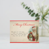 Vintages Weihnachtsgedicht Niedlich Postkarte (Stehend Vorderseite)