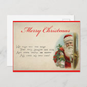 Vintages Weihnachtsgedicht Niedlich Postkarte (Vorne/Hinten)