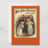 Vintages Weihnachtsgeschenk Babys Telefon Feiertagskarte (Vorderseite)