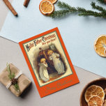 Vintages Weihnachtsgeschenk Babys Telefon Feiertagskarte<br><div class="desc">Diese Vintage Themed Retro Weihnachten Weihnachten Rot,  Grün und Beige Weihnachten Postkarte mit zwei Kindern sprechen am Telefon mit Weihnachten Grüße wird perfekt für Ihren Urlaub Gruß. Sie können auch andere Designs in diesem Stile in meinem Laden finden.</div>