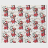 Vintages Weihnachtsgeschenk Geschenkpapier (Flach)