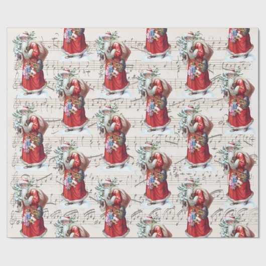 Vintages Weihnachtsgeschenk Geschenkpapier (Flach)