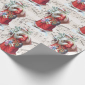 Vintages Weihnachtsgeschenk Geschenkpapier (Ecke)