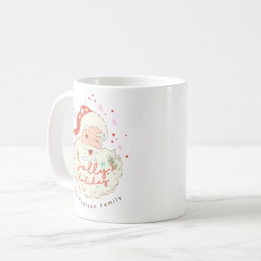 Vintages Weihnachtsgeschenk Kaffeetasse (Vorderseite Links)