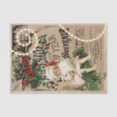 Vintages Weihnachtsgeschenk Seidenpapier (Vorderseite)