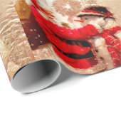 Vintages Weihnachtsgeschenkpapier des Weihnachtsma Geschenkpapier (Rolleneckpunkt)