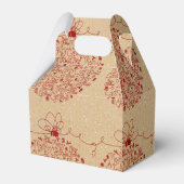 Vintages Weihnachtsgeschmuckmuster Geschenkschachtel (Rückseite)