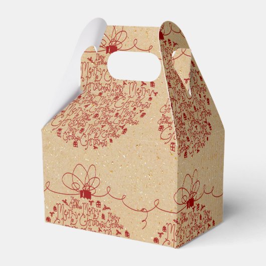 Vintages Weihnachtsgeschmuckmuster Geschenkschachtel (Vorderseite)