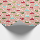 Vintages Weihnachtsglühlampe-Verpackungs-Papier Geschenkpapier (Ecke)