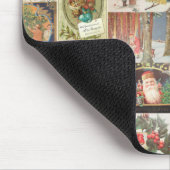 Vintages Weihnachtskarten-Feiertags-Muster Mousepad (Ecke)