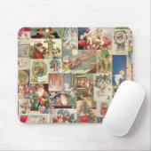 Vintages Weihnachtskarten-Feiertags-Muster Mousepad (Mit Mouse)
