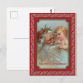 Vintages Weihnachtskind frohe Weihnachten Postkarte (Vorne/Hinten)