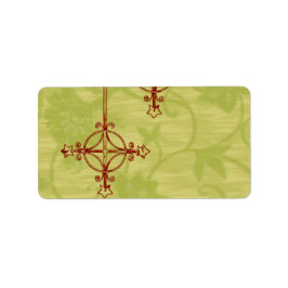 Vintages Weihnachtslabel im Stil der 70er Jahre Adressaufkleber