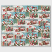 Vintages Weihnachtslicht-Illustrationsmuster der W Geschenkpapier (Flach)