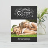 Vintages Weihnachtslied Feiertagskarte (Stehend Vorderseite)