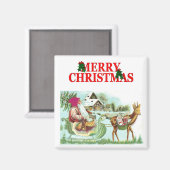Vintages Weihnachtsmagnet Magnet (Vorderseite/Rückseite)