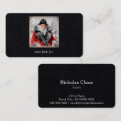 Vintages Weihnachtsmann-Foto/-malerei Visitenkarte (Vorne/Hinten)