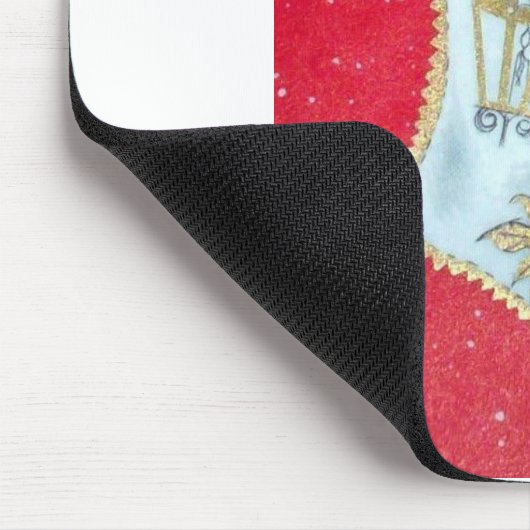 Vintages Weihnachtsmitte- des Mousepad (Ecke)