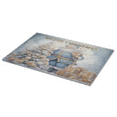 Vintages Weihnachtsmongramm | Schneidebrett (Ecke)