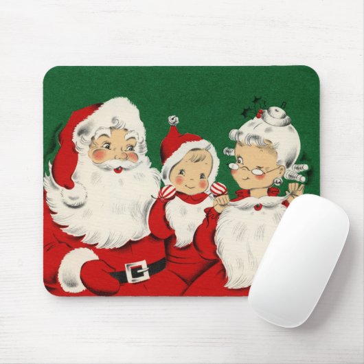 Vintages Weihnachtsmousepad der Weihnachtsfamilie Mousepad (Mit Mouse)