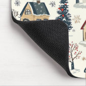 Vintages Weihnachtsmuster aus Holz (11) Mousepad (Ecke)