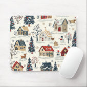Vintages Weihnachtsmuster aus Holz (11) Mousepad (Mit Mouse)