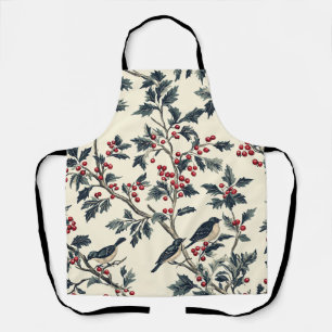 Vintages Weihnachtsmuster aus Holz (18) Schürze