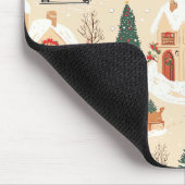 Vintages Weihnachtsmuster aus Holz (19) Mousepad (Ecke)
