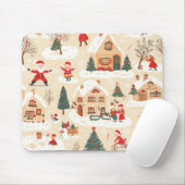 Vintages Weihnachtsmuster aus Holz (19) Mousepad (Mit Mouse)