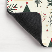 Vintages Weihnachtsmuster aus Holz (1) Mousepad (Ecke)