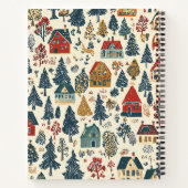 Vintages Weihnachtsmuster aus Holz (20) Notizblock (Rückseite)