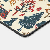 Vintages Weihnachtsmuster aus Holz (20) Schreibtischunterlage (Ecke)