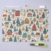 Vintages Weihnachtsmuster aus Holz (20) Seidenpapier (Handwerk)