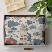 Vintages Weihnachtsmuster aus Holz (20) Seidenpapier (Geschenk)