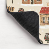 Vintages Weihnachtsmuster aus Holz (4) Mousepad (Ecke)