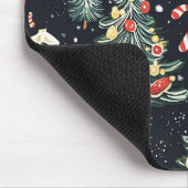 Vintages Weihnachtsmuster aus Holz (5) Mousepad (Ecke)