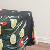 Vintages Weihnachtsmuster aus Holz (5) Tischdecke (Beispiel)