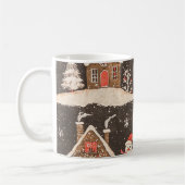 Vintages Weihnachtsmuster aus Holz (6) Kaffeetasse (Links)