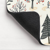 Vintages Weihnachtsmuster aus Holz (7) Mousepad (Ecke)