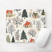 Vintages Weihnachtsmuster aus Holz (7) Mousepad (Mit Mouse)