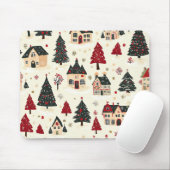 Vintages Weihnachtsmuster aus Holz (9) Mousepad (Mit Mouse)